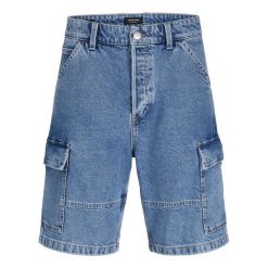 Szorty Jack & Jones Cargo Alex jasnoniebieski denim. Niebieskie krótkie spodenki sportowe męskie Jack&Jones, bez wzorów, z denimu. Za 126.86 zł.