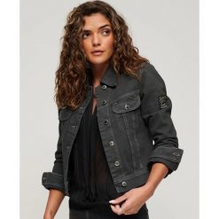 Damska krótka kurtka dżinsowa Superdry Workwear St Tropez. Szare kurtki damskie Superdry., bez wzorów, bez kaptura. W wyprzedaży za 581.50 zł.