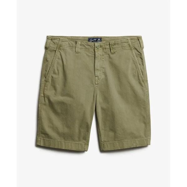 Szorty chino Superdry Utility. Zielone szorty męskie Superdry., na lato, bez wzorów, klasyczne. Za 324.60 zł.