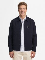 Fred Perry kurtka koszulowa Mężczyźni Bawełna niebieski, L. Niebieskie kurtki męskie Fred Perry, l, bez wzorów, z bawełny, klasyczne, bez kaptura. Za 749.95 zł.