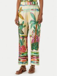 LOLA CASADEMUNT Kuloty LS2614013 Kremowy Regular Fit. Białe spodnie materiałowe damskie LOLA CASADEMUNT, m, bez wzorów. Za 379.99 zł.