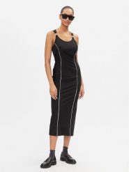 Liu Jo Sport Sukienka codzienna TA4140 J7912 Czarny Slim Fit. Czarne sukienki damskie Liu Jo Sport, na co dzień, s, bez wzorów, z syntetyku, sportowe, bez kołnierzyka, bez ramiączek, proste. Za 379.99 zł.