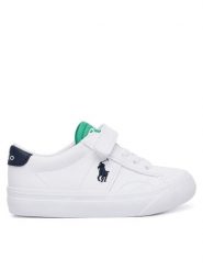 Polo Ralph Lauren Sneakersy RL03416105 Biały. Białe buty sportowe chłopięce Polo Ralph Lauren, bez wzorów, ze skóry, bez zapięcia. Za 349.99 zł.