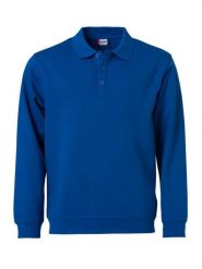 Clique Basic Polo Sweter z tkaniny stabilizowanej – royal blue. Niebieskie swetry przez głowę męskie CLIQUE, xl, bez wzorów, z bawełny, bez kołnierzyka. Za 159.40 zł.