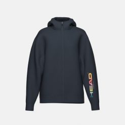RALLY Damska Bluza z Kapturem na Zamek. Brązowe bluzy sportowe damskie Head, l, bez wzorów, z bawełny, z kapturem, tenisowe. Za 300.00 zł.