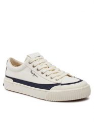 Pepe Jeans Trampki Ben Band M PMS31043 Biały. Białe trampki męskie Pepe Jeans, bez wzorów, z jeansu, bez zapięcia. Za 209.99 zł.