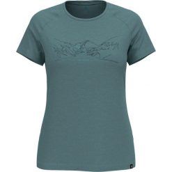 Koszulka z krótkim rękawem damska ODLO Ascent PW 130 Run. Bike. Hike. Niebieskie koszulki sportowe damskie Odlo, s, bez wzorów, sportowe, bez kołnierzyka. Za 379.99 zł.