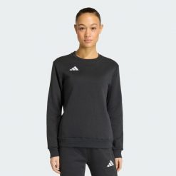 Bluza Entrada26. Czarne bluzy damskie Adidas, l, z aplikacjami, z bawełny, bez kaptura. Za 199.00 zł.
