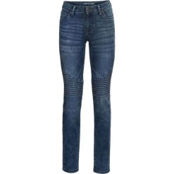 Dżinsy SKINNY bonprix niebieski "stone”. Jeansy damskie marki DOMYOS. Za 99.99 zł.