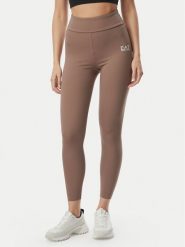 EA7 Emporio Armani Legginsy 7W000232 AF12625 U6041 Beżowy ciemny Slim Fit. Brązowe legginsy damskie EA7 Emporio Armani, xxl, bez wzorów, z syntetyku. Za 294.99 zł.