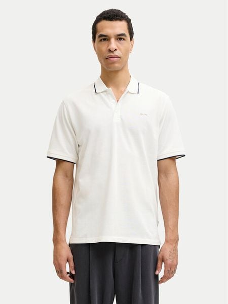 Jack & Jones Polo Blualves 12274681 Écru Regular Fit. Białe koszulki polo męskie Jack & Jones, m, bez wzorów, z syntetyku, bez ramiączek. Za 79.99 zł.