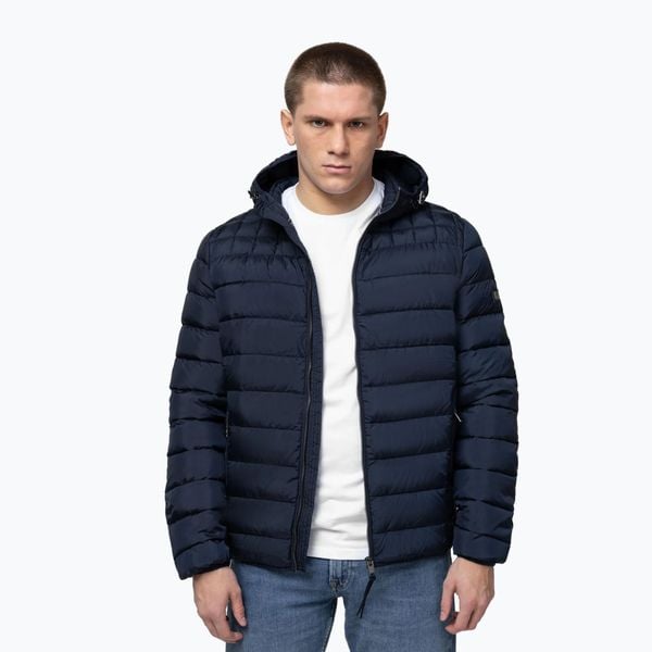 Kurtka zimowa męska Pitbull Foothill Hooded Padded. Niebieskie kurtki męskie PITBULL, na zimę, l, bez wzorów, z materiału, bez kaptura. Za 349.99 zł.
