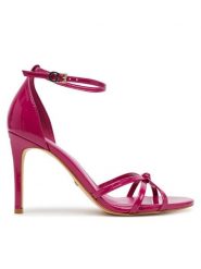 Guess Sandały FLJSPR PAF03 Różowy. Czerwone sandały damskie Guess, z aplikacjami, ze skóry, bez obcasa, na szpilce, bez zapięcia. Za 539.99 zł.