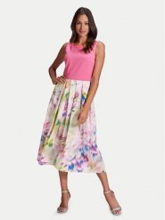 Swing Sukienka koktajlowa 5AG25800 Różowy Regular Fit. Czerwone sukienki damskie Swing, bez wzorów, z syntetyku, wizytowe, bez kołnierzyka, bez ramiączek. Za 499.99 zł.