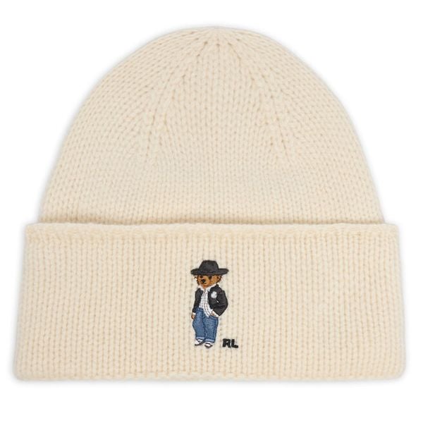 Czapka Polo Ralph Lauren. Białe czapki i kapelusze męskie Polo Ralph Lauren, na zimę, bez wzorów. Za 419.99 zł.