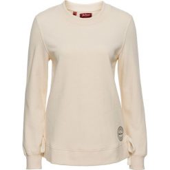Bluza ze sznurowaniem bonprix beżowo-piaskowy. Brązowe bluzy damskie bonprix. Za 37.99 zł.