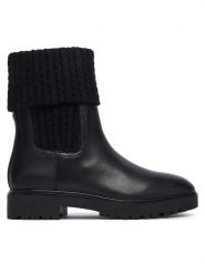 LAUREN RALPH LAUREN Botki Allyson Cbl Bo Bte 802P17088001 Czarny. Czarne botki damskie Lauren Ralph Lauren, ze skóry, bez obcasa, na płaskiej podeszwie, bez zapięcia. Za 1,199.00 zł.