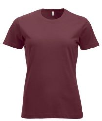 Clique New Classic‑T Women Klasyczny T‑shirt z bawełny – burgundy. Czerwone t-shirty damskie CLIQUE, xl, bez wzorów, z bawełny, klasyczne, bez kołnierzyka. Za 104.39 zł.