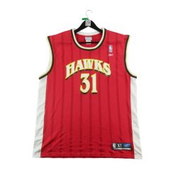 Second life - Koszulka męska NBA Atlanta Hawks Reebok - Stan bardzo dobry. Czerwone koszulki sportowe męskie Reebok, m, bez wzorów, z materiału, bez kołnierzyka, bez ramiączek, do koszykówki. Za 149.06 zł.