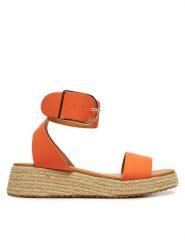 DeeZee Espadryle QS276-1 Pomarańczowy. Brązowe sandały damskie DeeZee, bez wzorów, z materiału, bez obcasa, bez zapięcia. Za 97.99 zł.