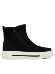 Caprice Botki 9-25451-45 Czarny. Czarne botki damskie Caprice, ze skóry, bez obcasa, na płaskiej podeszwie, bez zapięcia. Za 589.99 zł.