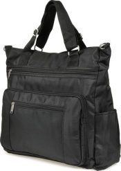 Beltimore Czarna Damska Torebka Beltimore Lekka Duża A4 J30. Czarne torebki do ręki damskie Beltimore, bez wzorów, duże, bez dodatków. Za 64.99 zł.