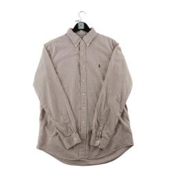 Second life - Koszule klasyczne męskie w kratę - Jak nowy. Białe koszule męskie Ralph Lauren, l, bez wzorów, z jeansu, eleganckie, bez kołnierzyka, bez ramiączek. Za 212.96 zł.