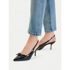 Szpilki JENNY. Czarne szpilki damskie Jenny, bez wzorów, bez obcasa, bez zapięcia. Za 129.99 zł.