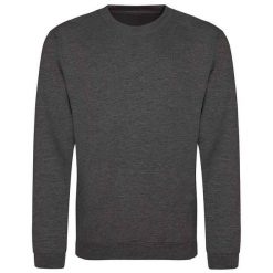 Wrzosowa Bluza Unisex Dla Dorosłych Just Hoods. Szare bluzy męskie AWDIS, m, bez wzorów, bez kaptura. Za 107.99 zł.