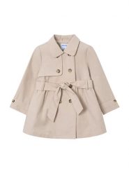 Mayoral Trencz 3459 Beżowy Regular Fit. Brązowe kurtki i płaszcze dla dziewczynek Mayoral, bez wzorów, z syntetyku, bez kaptura. Za 219.99 zł.