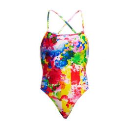 Strój kąpielowy damski Funkita Ink Jet Strapped In. Brązowe kostiumy jednoczęściowe damskie FUNKITA, bez wzorów, z dzianiny, klasyczne, do pływania. Za 230.99 zł.