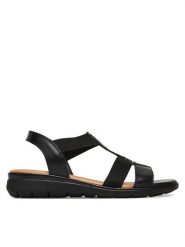 Go Soft Sandały WI16-INES-06 Czarny. Czarne sandały damskie GO SOFT, bez wzorów, ze skóry, bez obcasa, na płaskiej podeszwie, bez zapięcia. Za 159.99 zł.