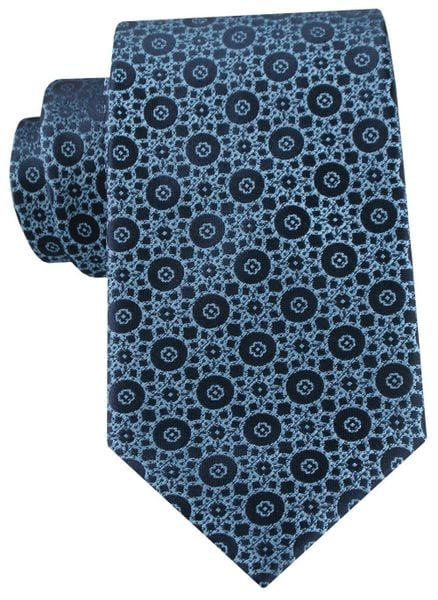 Męski Krawat - Ciemnoniebieski w Grochy - Angelo di Monti. Niebieskie krawaty i muchy Angelo di Monti, bez wzorów, z tkaniny, eleganckie. Za 49.99 zł.