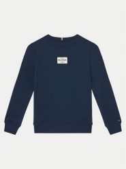 Tommy Hilfiger Bluza KB0KB09315 Granatowy Regular Fit. Niebieskie bluzy dla chłopców Tommy Hilfiger, bez wzorów, z bawełny, bez ramiączek, bez kaptura. Za 179.99 zł.