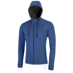 Męska bluza merino KARMIN. Szare bluzy męskie LASTING, m, bez wzorów, z dzianiny, z kapturem. Za 909.00 zł.