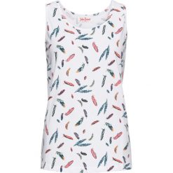 Top z nadrukiem bonprix biały z nadrukiem. Topy damskie marki DOMYOS. Za 34.99 zł.