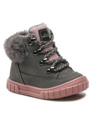 Nelli Blu Kozaki AVO-505-076 Szary. Szare buty zimowe dziewczęce Nelli Blu, bez wzorów, ze skóry, bez zapięcia. Za 149.99 zł.