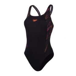 Damski kostium kąpielowy 1-częściowy Speedo Eco+ H-Boom Splice Muscleback. Czarne kostiumy jednoczęściowe damskie Speedo, l, bez wzorów, eleganckie, do pływania. Za 239.50 zł.