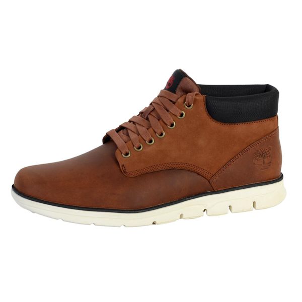 Buty Timberland Bradstreet Chukka Skórzane Czerwone. Brązowe eleganckie półbuty Timberland, z gumy, eleganckie, bez zapięcia. Za 755.70 zł.