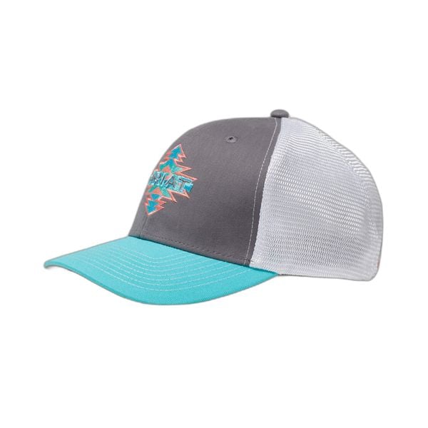 Damska czapka typu trucker Ariat Aztec. Szare czapki i kapelusze damskie Ariat, bez wzorów, sportowe. Za 188.00 zł.