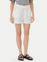 Tommy Jeans Szorty materiałowe DW0DW20360 Écru Regular Fit. Szorty damskie Tommy Jeans, l, bez wzorów, z bawełny. Za 219.99 zł.