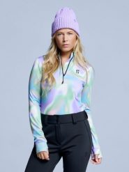 Bluza narciarska - Damska – Cabin Life – różowym wielokolorowym. Czerwone bluzy damskie POEDERBAAS, xs, bez wzorów, z elastanu, bez kaptura. Za 242.82 zł.