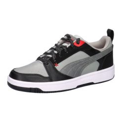 Sneakersy Puma Rebound V6 Lo MID 90s Jr. Czarne trampki i tenisówki chłopięce Puma, bez wzorów, z materiału, klasyczne, bez zapięcia. Za 183.44 zł.
