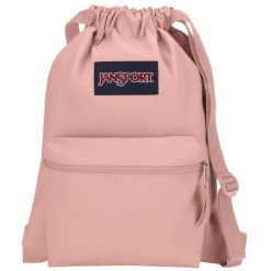 Worek na buty sportowy dla dorosłych Drawsack pojemność 14 L. Czerwone obuwie sportowe damskie JanSport, bez wzorów, z materiału, trekkingowe. Za 69.99 zł.