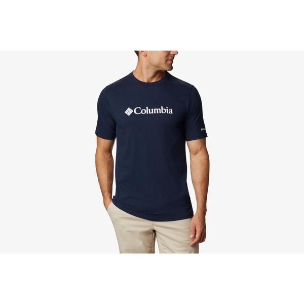 Columbia Koszulka Csc Basic Logo 1680053467. Niebieskie koszulki sportowe męskie Columbia, s, bez wzorów, bez kołnierzyka, bez ramiączek, trekkingowe. Za 110.99 zł.