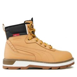 Trapery Puma. Brązowe kozaki męskie Puma, bez zapięcia. Za 319.99 zł.