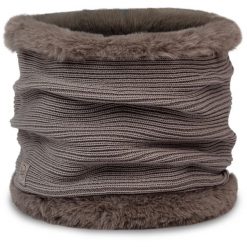 Bandana BUFF KNITTED NECKWARMER KESHA COBBLESTONE. Brązowe szaliki i chusty damskie Buff, bez wzorów. Za 219.90 zł.