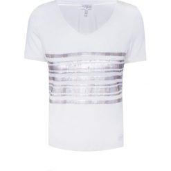 Top SPORTALM PAILI HALBARM. Białe t-shirty damskie Sportalm, bez wzorów, z dzianiny, glamour, bez kołnierzyka. W wyprzedaży za 177.00 zł.