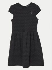 Guess Sukienka codzienna J4YK09 KCBX0 Czarny Regular Fit. Czarne sukienki dla dziewczynek Guess, z aplikacjami, z syntetyku, bez ramiączek. Za 129.99 zł.