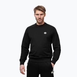 Bluza męska Pitbull Nugget Small Logo Crewneck. Czarne bluzy sportowe męskie PITBULL, l, bez wzorów, z bawełny, bez kaptura. Za 189.99 zł.